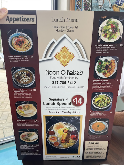 Menu Noon O Kabab Of Highwood - 26