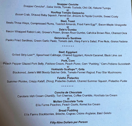 Menu North Pond - 23