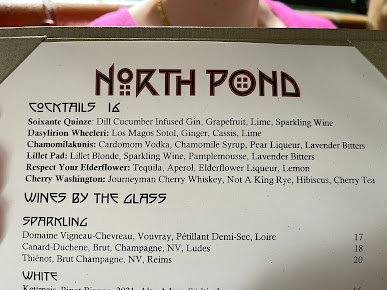 Menu North Pond - 26