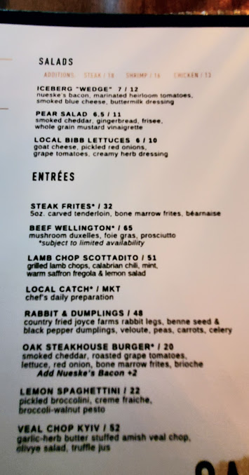 Menu Oak Steakhouse - 24