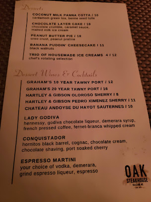 Menu Oak Steakhouse - 25