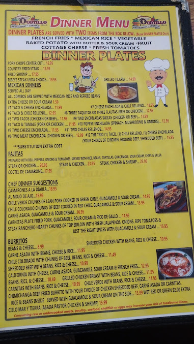 Menu Ocotillo Restaurant And Cantina - 21