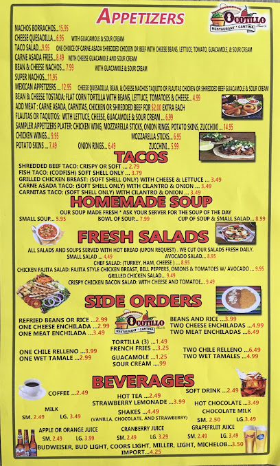 Menu Ocotillo Restaurant And Cantina - 23