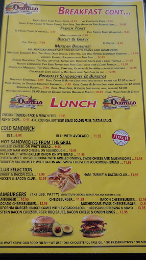Menu Ocotillo Restaurant And Cantina - 29