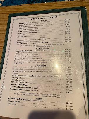 Menu O'hara's Restaurant And Pub - 28