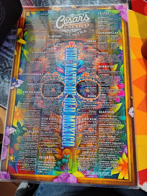 Menu Old Mexico - 20