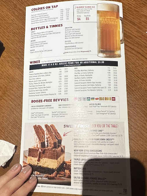 Menu Outback Steakhouse - 20