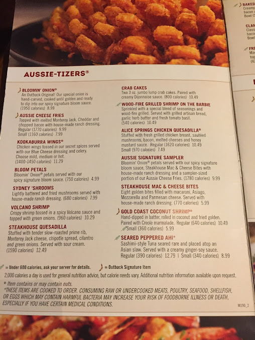 Menu Outback Steakhouse - 25