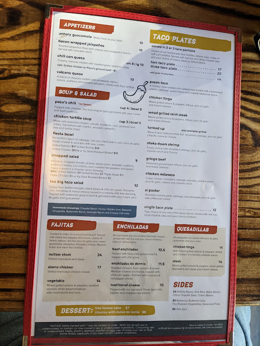 Menu Paco's Tacos & Tequila - 25