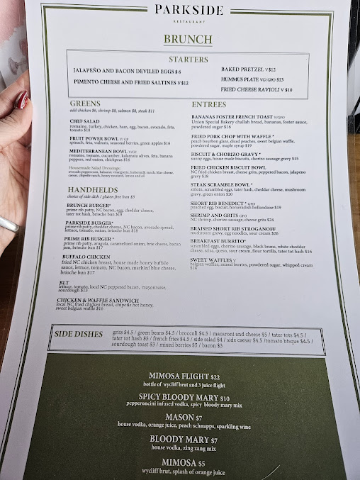 Menu Parkside Restaurant - 20