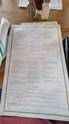 Menu Parkside Restaurant - 22