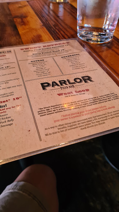 Menu Parlor Pizza Bar West Loop - 26