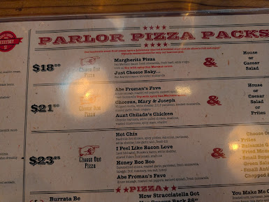Menu Parlor Pizza Bar West Loop - 27