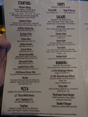 Menu Patricks Sports Bar Grill - 21