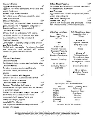Menu Patsy's Italian Restaurant - 21