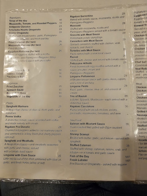 Menu Patsy's Italian Restaurant - 26
