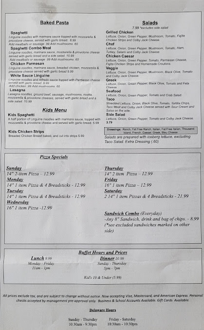 Menu Paynes Pizza More - 20