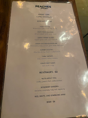 Menu Peaches Prime - 25