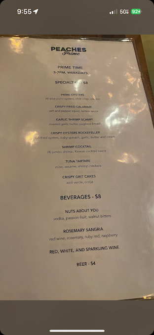 Menu Peaches Prime - 26