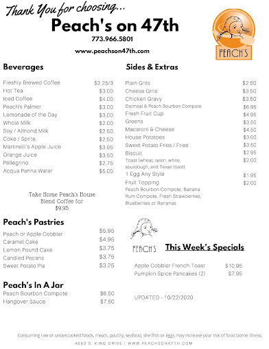 Menu Peach's Restaurant - 24