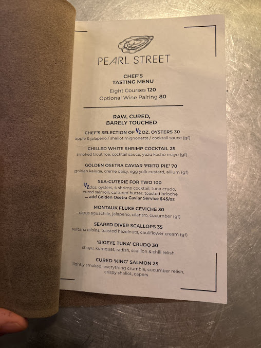 Menu Pearl Street Restaurant - 21