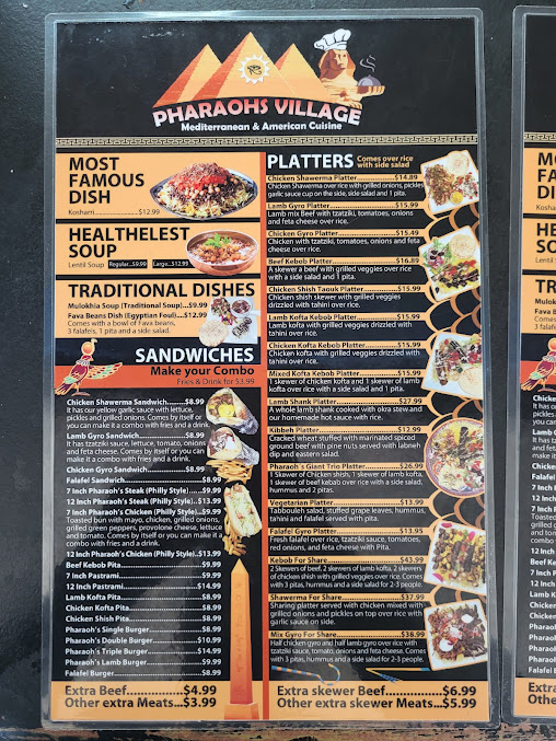 Menu Pharaohs Village - 22