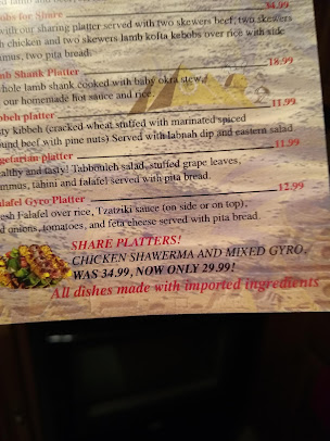 Menu Pharaohs Village - 26