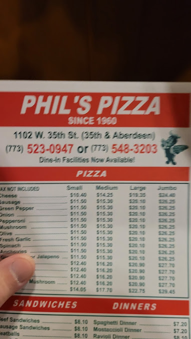 Menu Phil's Pizza - 28