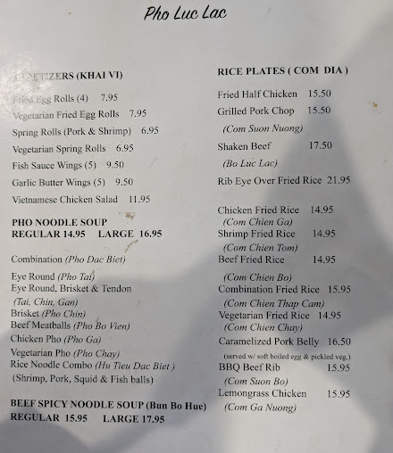 Menu Pho Luc Lac - 20