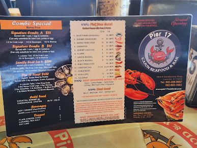 Menu Pier 17 Cajun Seafood Restaurant Bar - 27