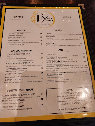Menu Pixca Seasonal American Bistro - 25
