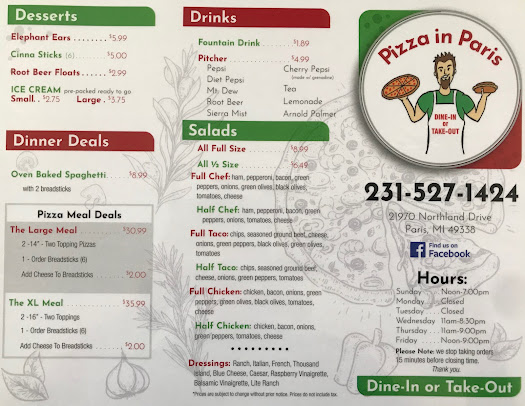 Menu Pizza In Paris - 23