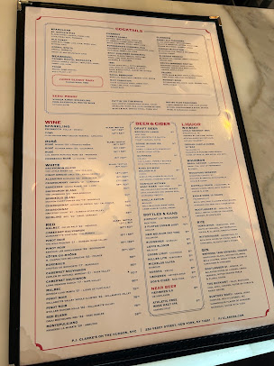 Menu P.j. Clarke's On The Hudson - 24