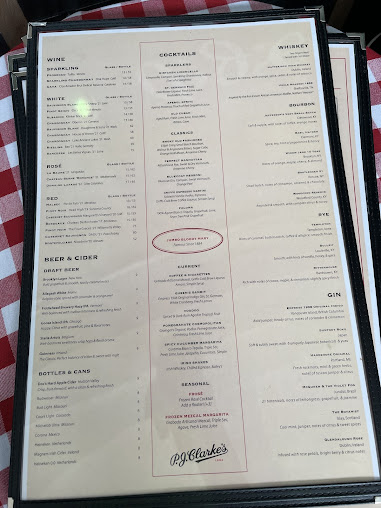 Menu P.j. Clarke's On The Hudson - 29