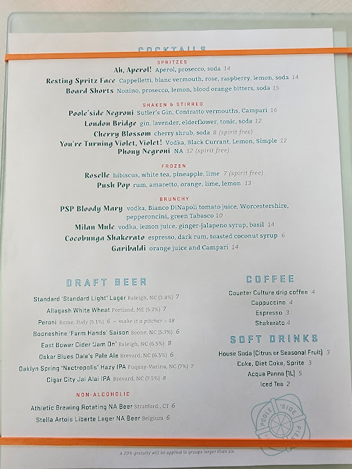 Menu Poole's - 23