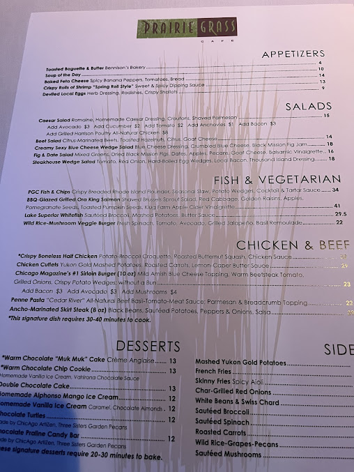 Menu Prairie Grass Cafe - 21