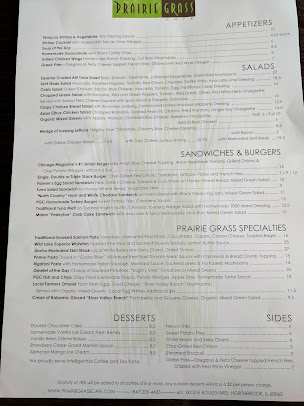 Menu Prairie Grass Cafe - 25