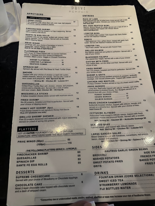 Menu Prive Memphis - 22