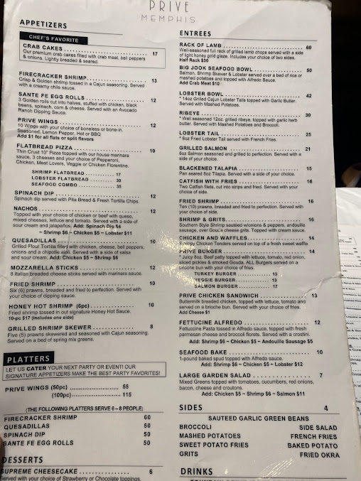 Menu Prive Memphis - 24