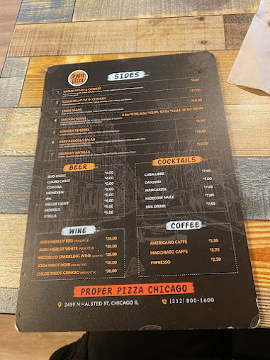 Menu Proper Pizza Chicago - 20