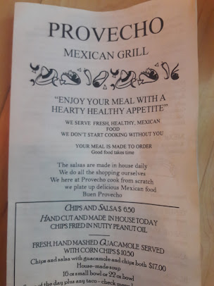 Menu Provecho Vancouver - 28
