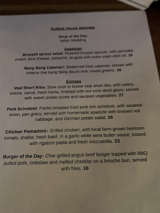 Menu Publick House 23 - 23