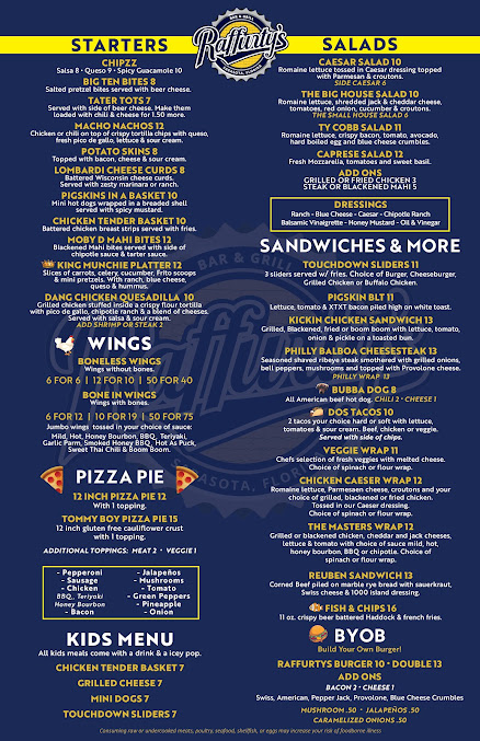 Menu Raffurtys Bar And Grill - 17