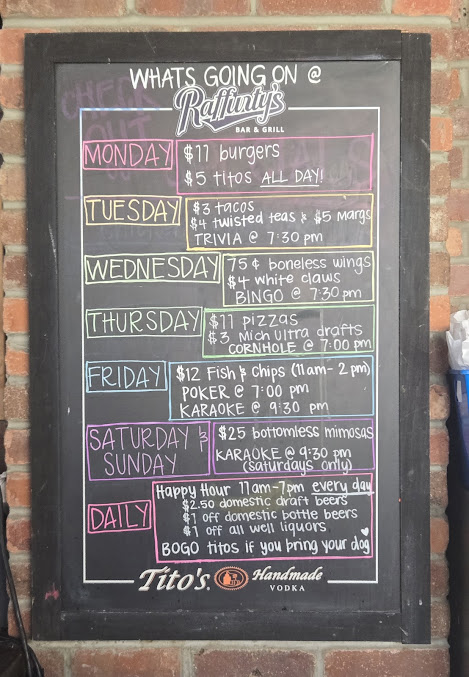 Menu Raffurtys Bar And Grill - 18