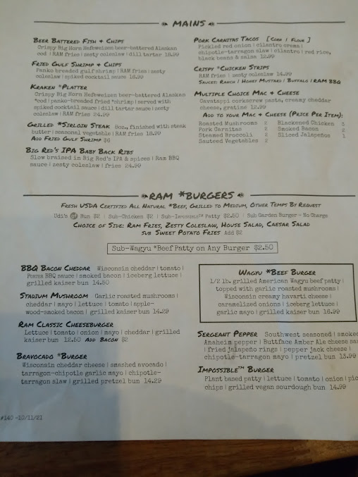 Menu Ram Restaurant Brewery - 28