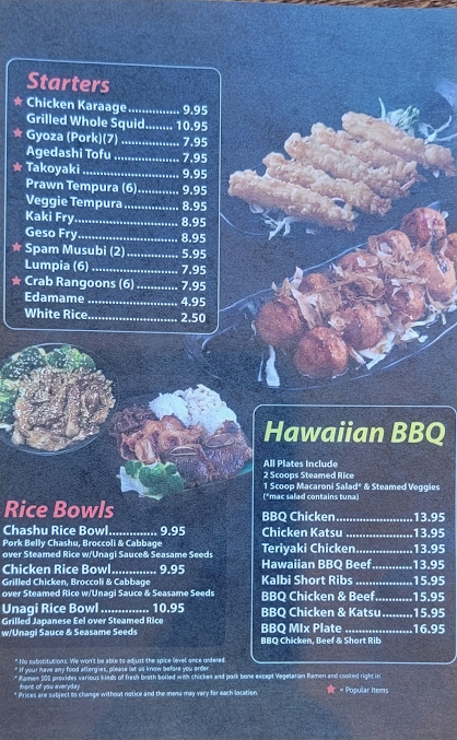 Menu Ramen 101 Rocklin - 20