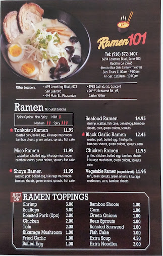 Menu Ramen 101 Rocklin - 21