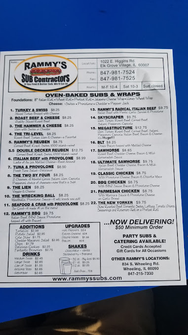 Menu Rammys Sub Contractors - 24