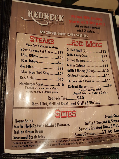 Menu Redneck Bar Grill - 25