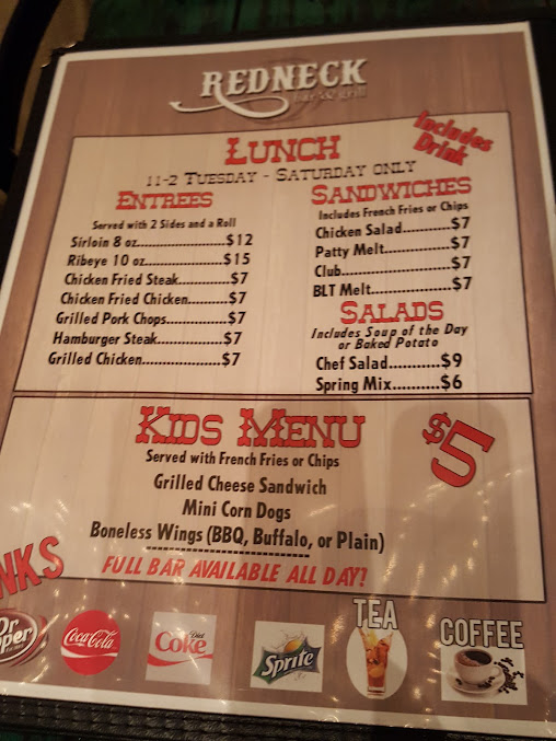 Menu Redneck Bar Grill - 27